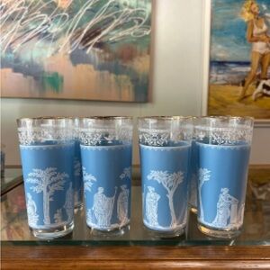 Set of 8 Wedgwood Jeannette Hellenic Glasses